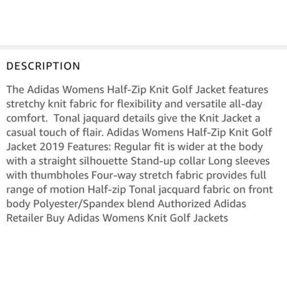 ADIDAS NWTO 1/2 Zip Pullover Women's Small - Picture 5 of 5